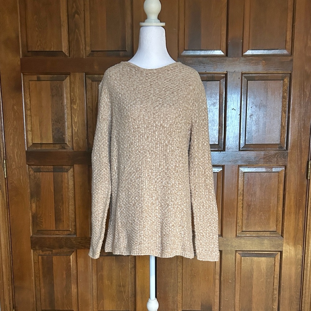 Leo And Nicole By Stitch Fix Beige Knit Sweater Pullover Size Large Shirt Top
